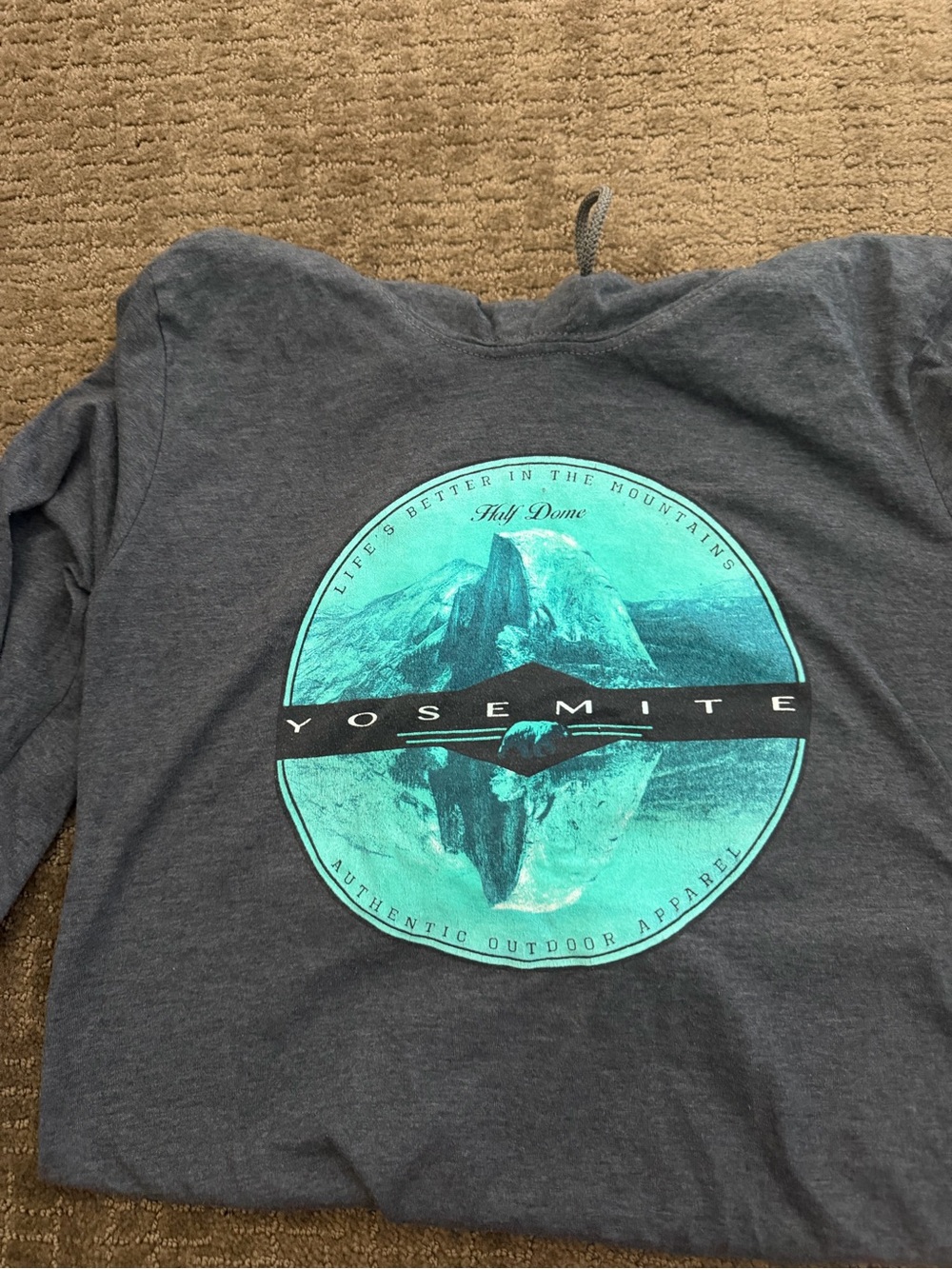 Yosemite Graphic Hoodie - Teal & Charcoal